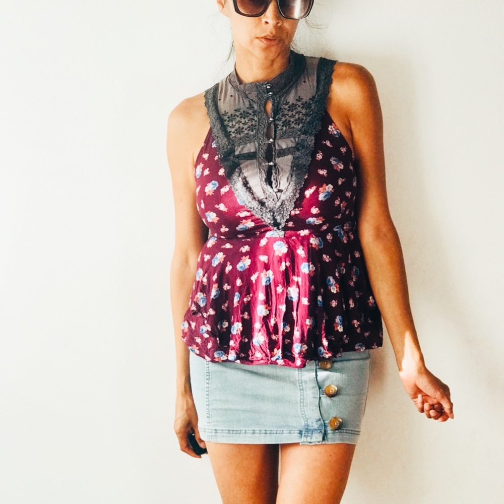 Free People vintage top size 2 - Picture 4 of 7